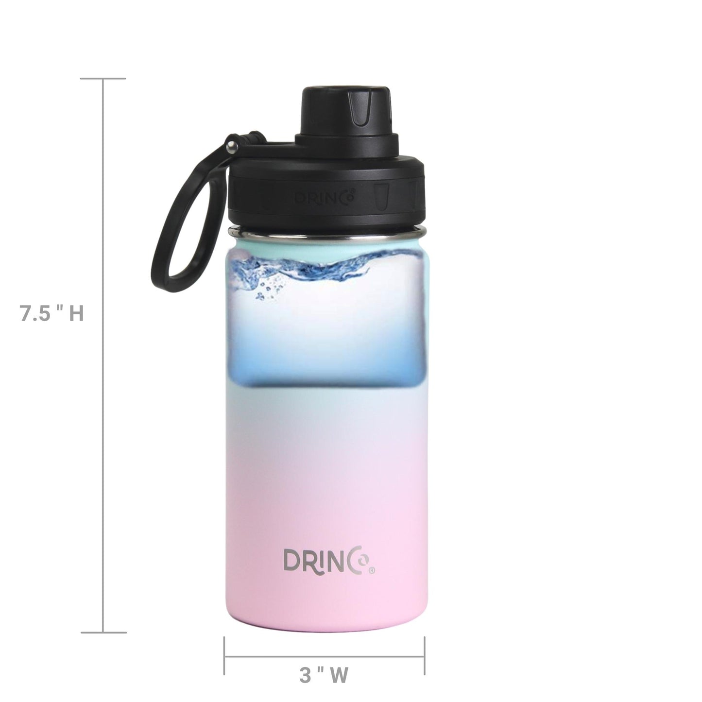 DRINCO® 14 oz. Insulated Wide-Mouth Sport Water Bottle — Macaron Ombre