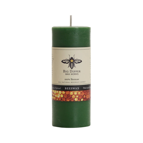 Pure Beeswax Pillar Candle — Big Dipper Wax Works | 3 Sizes, 6 Colors