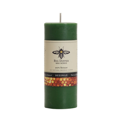 Pure Beeswax Pillar Candle — Big Dipper Wax Works | 3 Sizes, 6 Colors