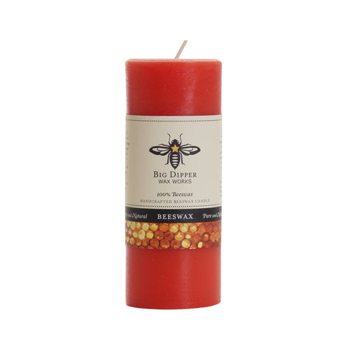 Pure Beeswax Pillar Candle — Big Dipper Wax Works | 3 Sizes, 6 Colors