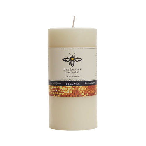 Pure Beeswax Pillar Candle — Big Dipper Wax Works | 3 Sizes, 6 Colors
