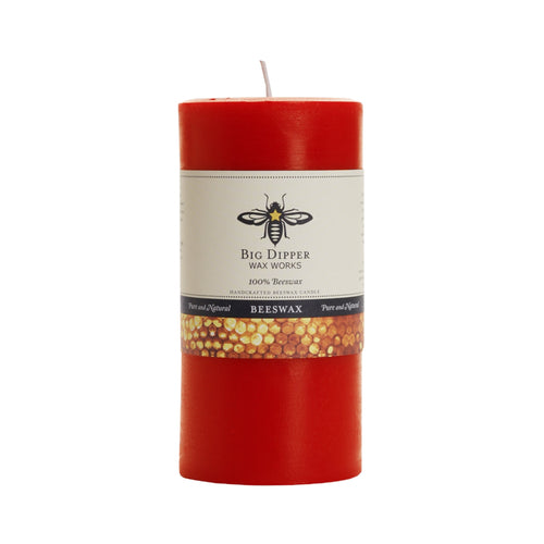 Pure Beeswax Pillar Candle — Big Dipper Wax Works | 3 Sizes, 6 Colors
