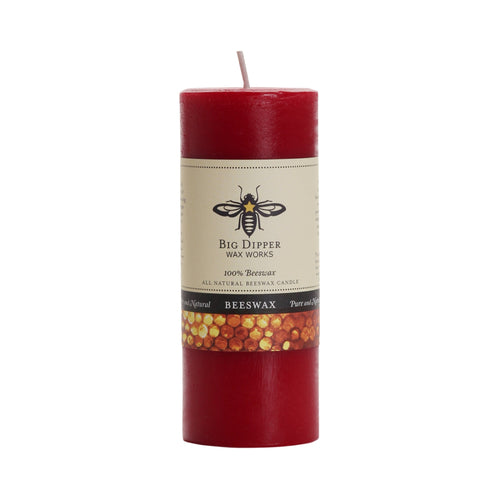 Pure Beeswax Pillar Candle — Big Dipper Wax Works | 3 Sizes, 6 Colors