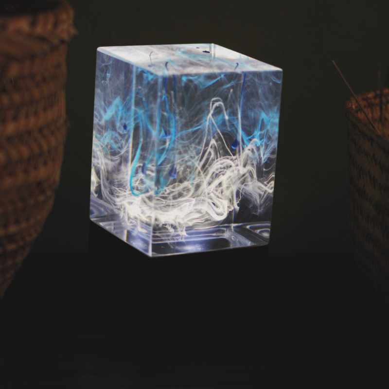 Handcrafted Resin LED Accent Lamp — 3 Designs | Ocean, Aurora, Solar