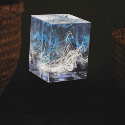 Handcrafted Resin LED Accent Lamp — 3 Designs | Ocean, Aurora, Solar