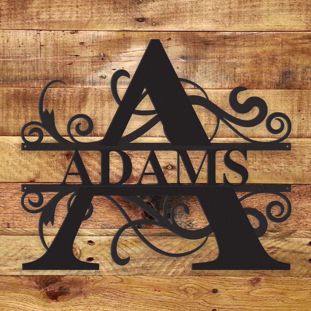 Personalized Family Monogram — Custom Metal Wall Art | 5 Sizes