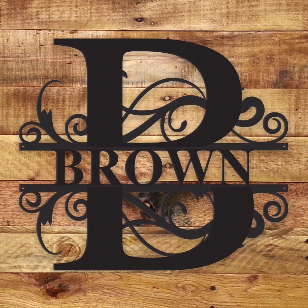 Personalized Family Monogram — Custom Metal Wall Art | 5 Sizes