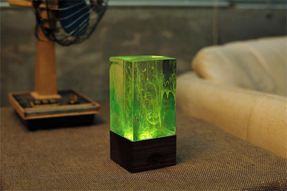 Handcrafted Resin LED Accent Lamp — 3 Designs | Ocean, Aurora, Solar