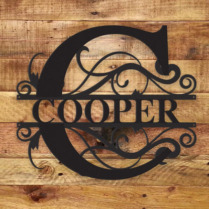 Personalized Family Monogram — Custom Metal Wall Art | 5 Sizes
