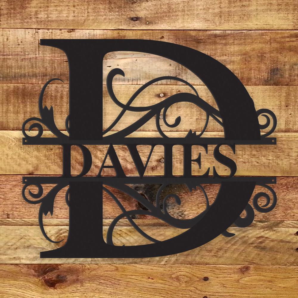 Personalized Family Monogram — Custom Metal Wall Art | 5 Sizes