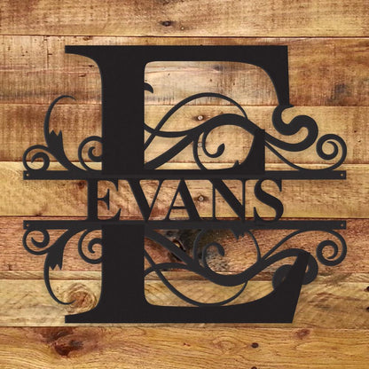 Personalized Family Monogram — Custom Metal Wall Art | 5 Sizes