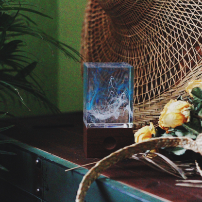 Handcrafted Resin LED Accent Lamp — 3 Designs | Ocean, Aurora, Solar