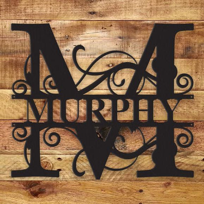 Personalized Family Monogram — Custom Metal Wall Art | 5 Sizes