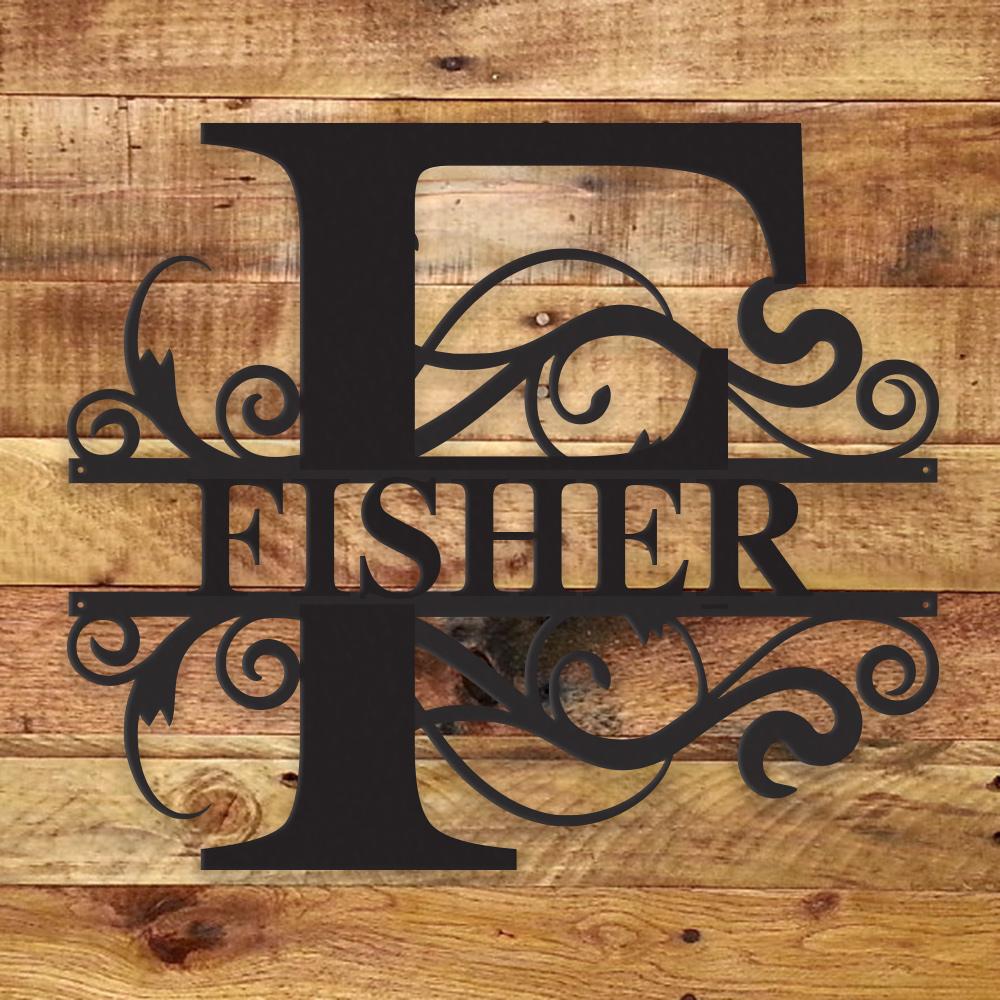 Personalized Family Monogram — Custom Metal Wall Art | 5 Sizes