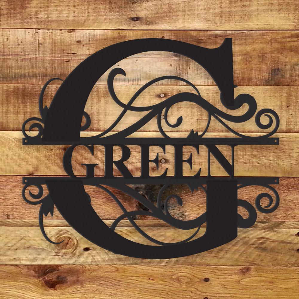 Personalized Family Monogram — Custom Metal Wall Art | 5 Sizes