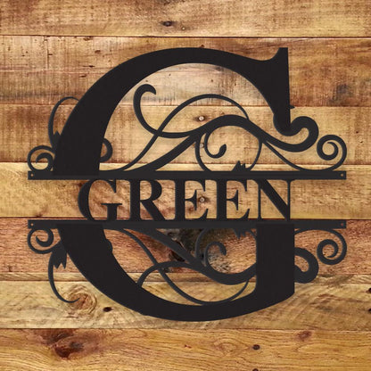 Personalized Family Monogram — Custom Metal Wall Art | 5 Sizes
