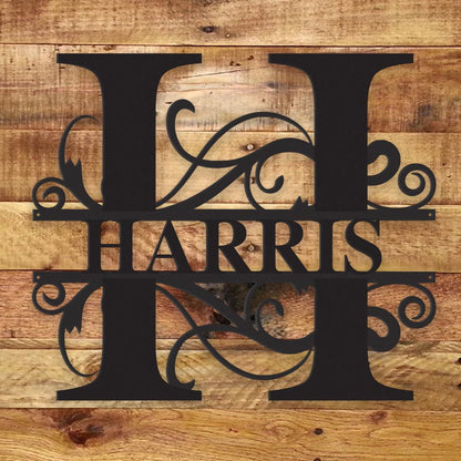 Personalized Family Monogram — Custom Metal Wall Art | 5 Sizes