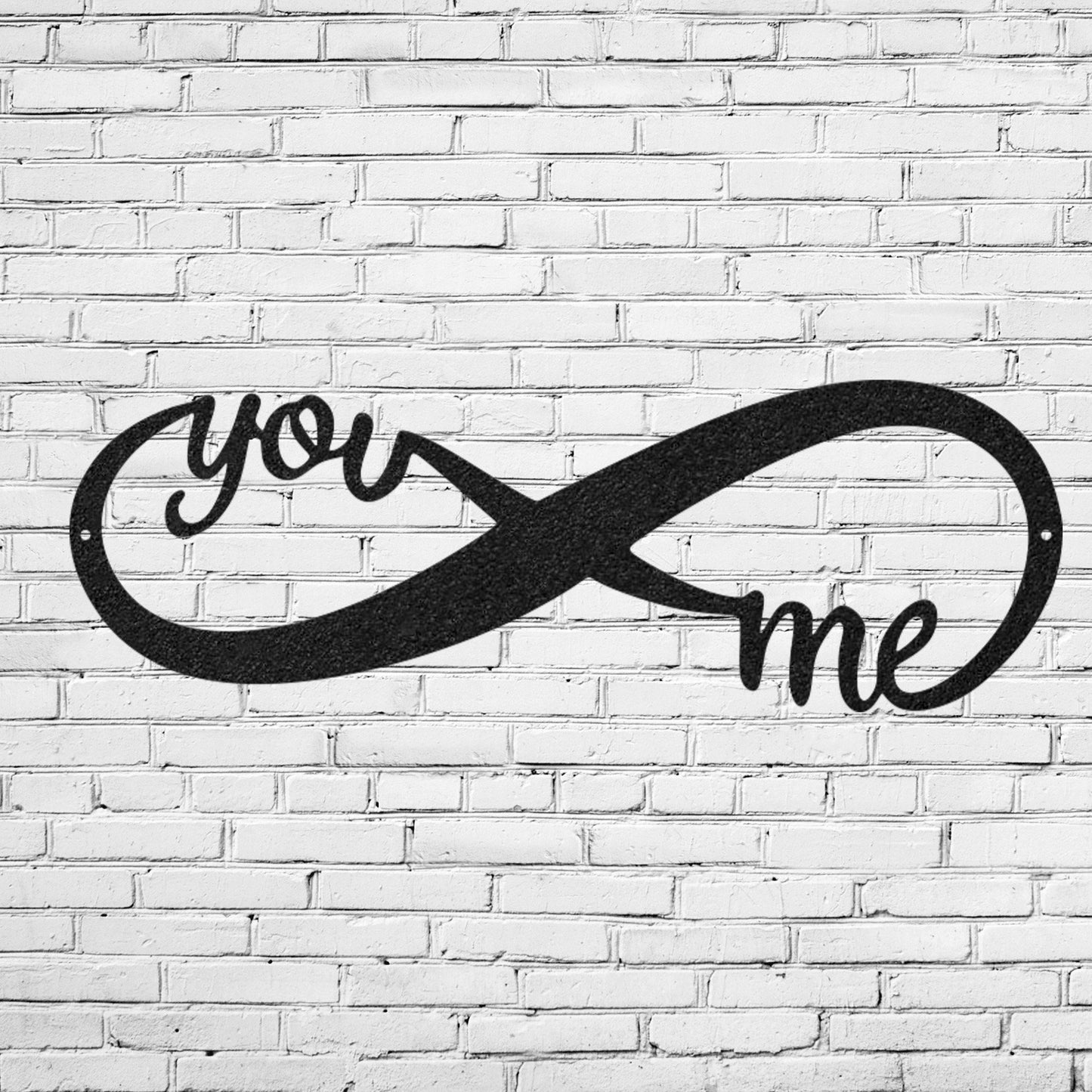 You & Me Infinity Sign — Metal Wall Art | 18 in. x 6 in.
