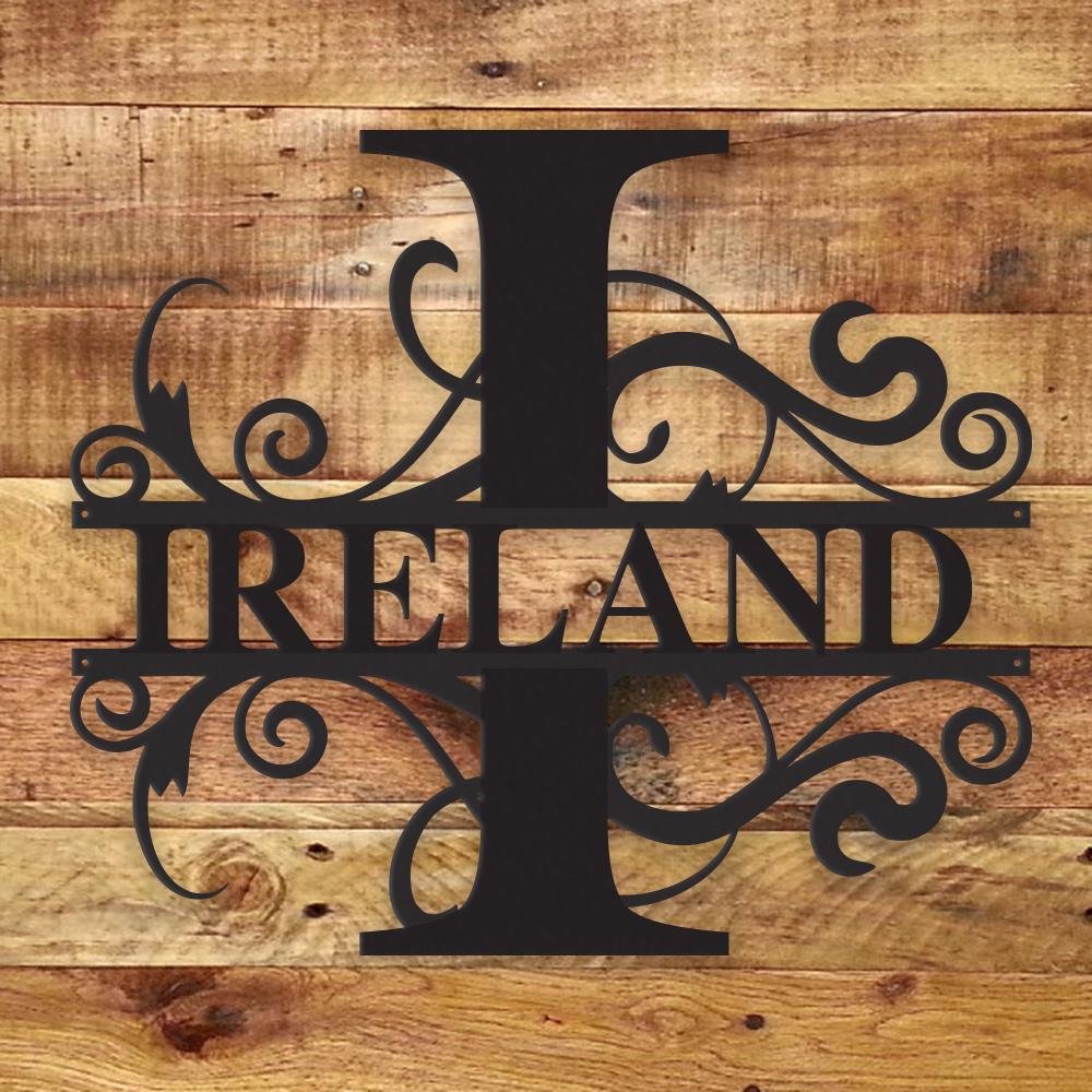 Personalized Family Monogram — Custom Metal Wall Art | 5 Sizes