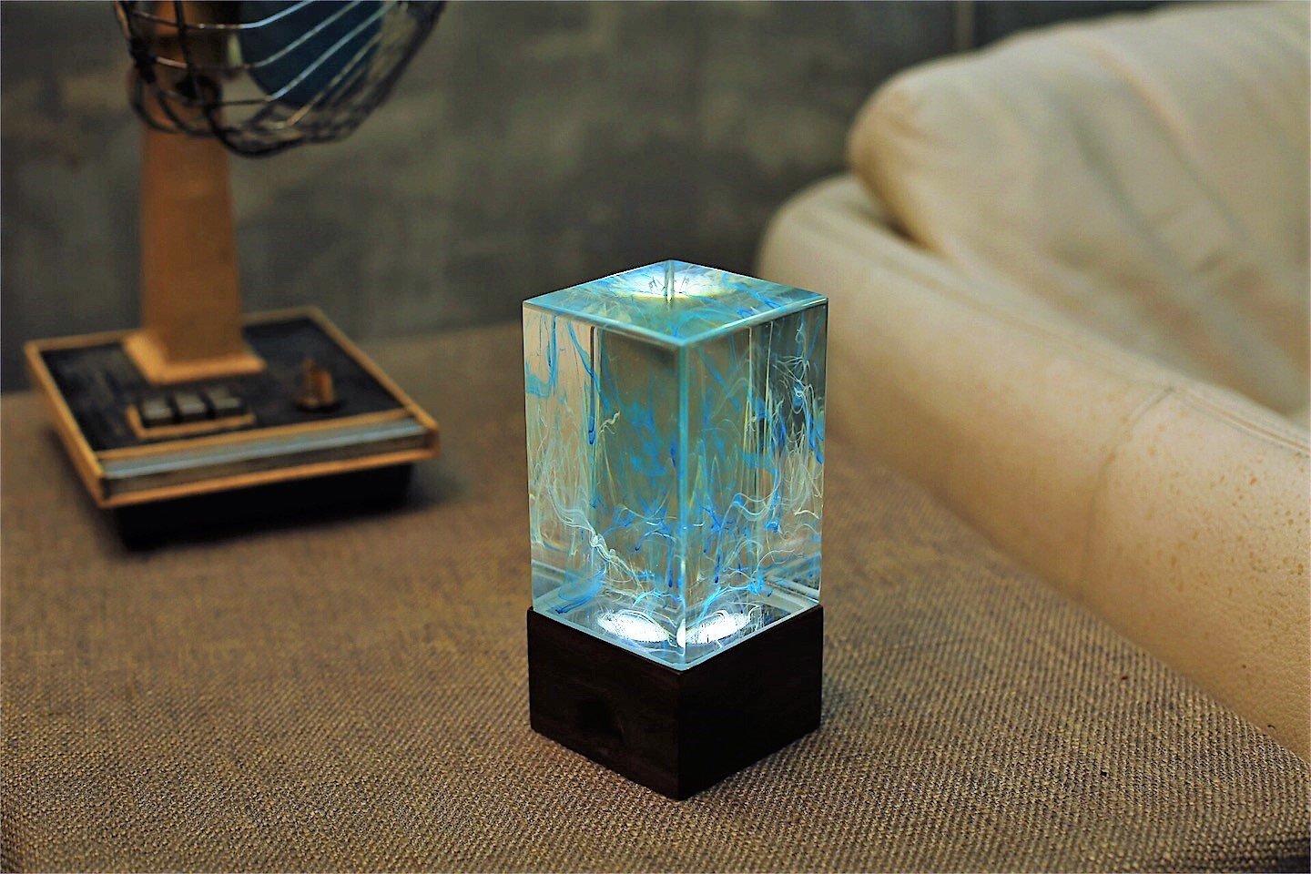 Handcrafted Resin LED Accent Lamp — 3 Designs | Ocean, Aurora, Solar