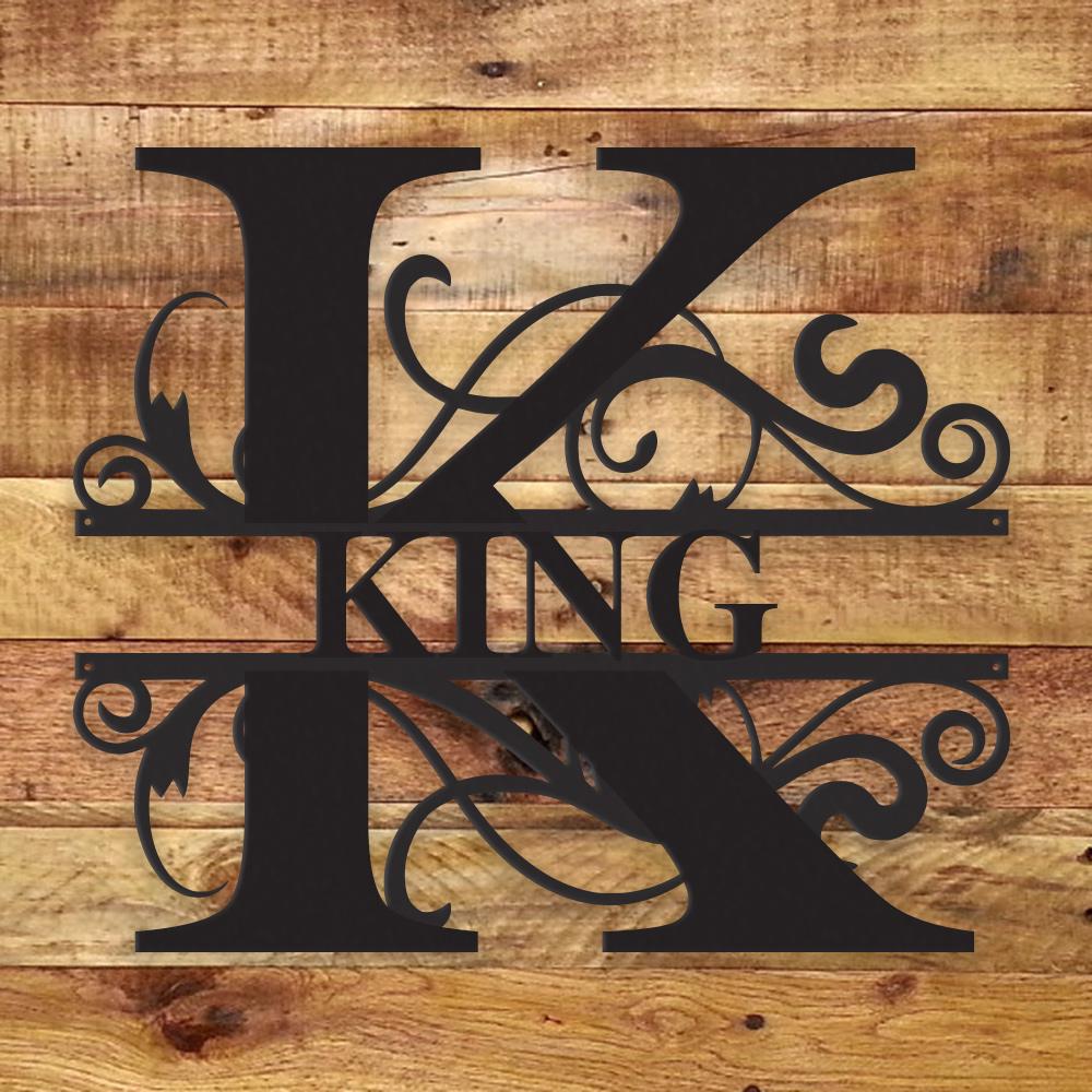 Personalized Family Monogram — Custom Metal Wall Art | 5 Sizes