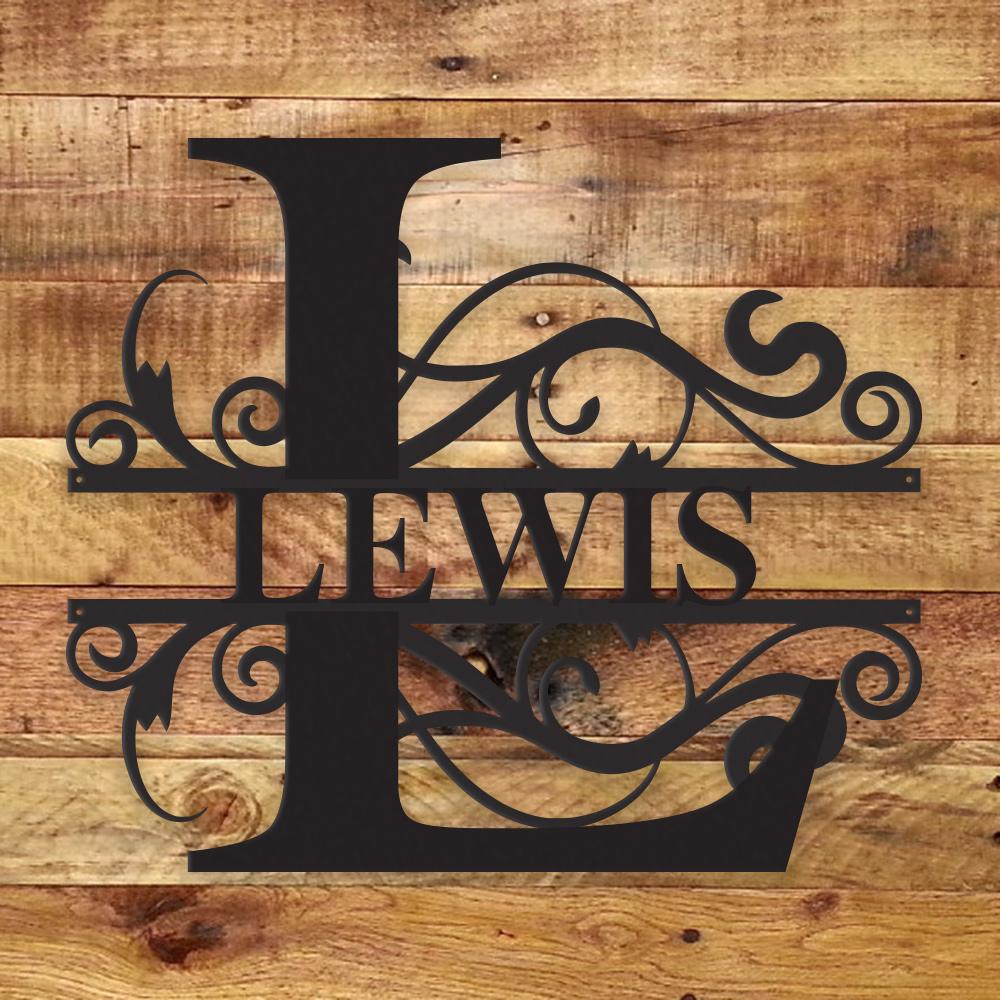 Personalized Family Monogram — Custom Metal Wall Art | 5 Sizes