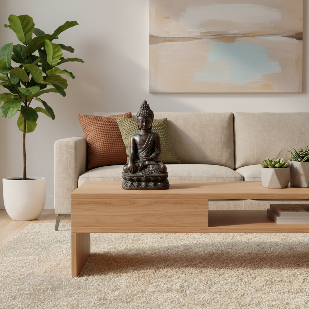 Meditating Buddha Resin Statue — Decorative Figurine | 3 Styles