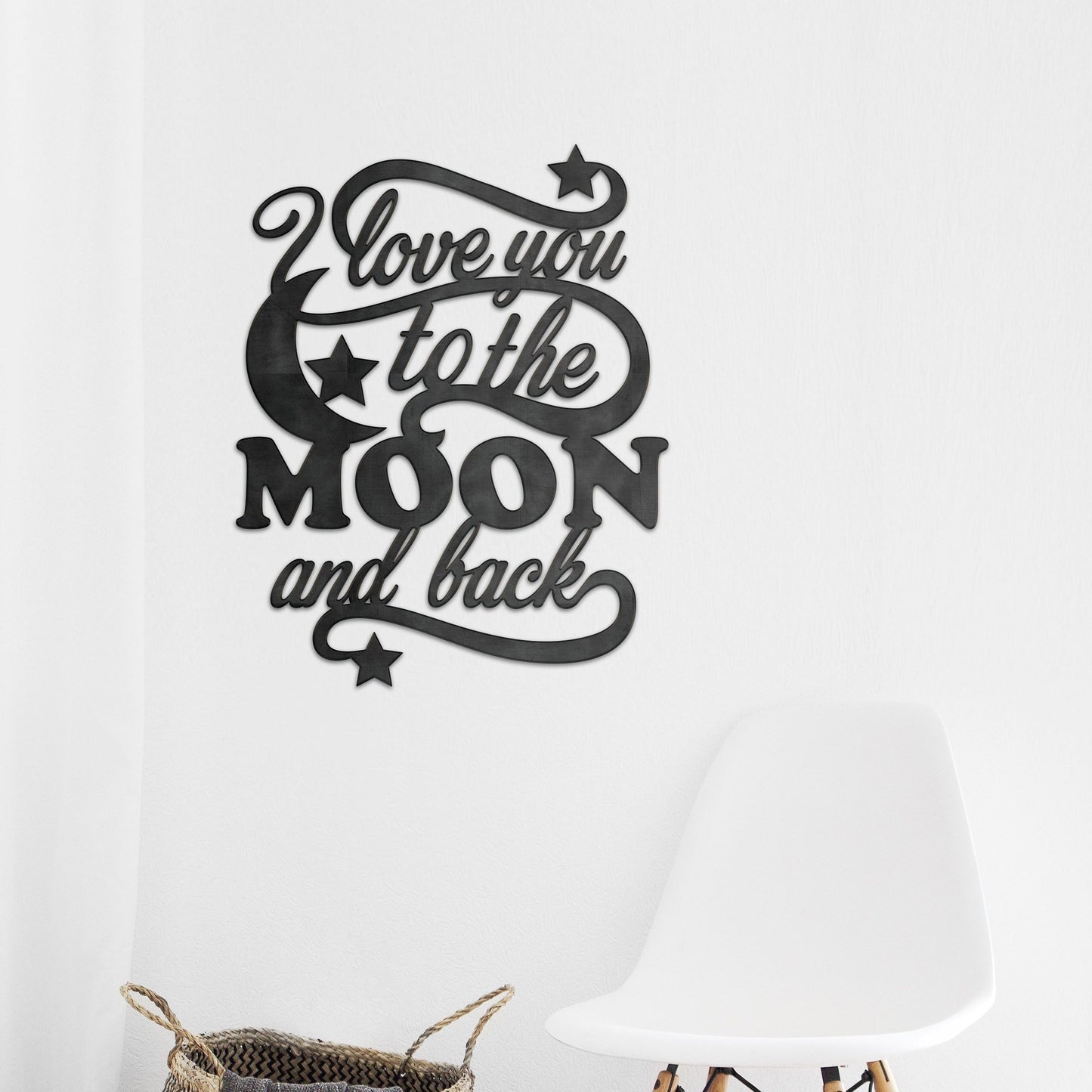 Love You to the Moon and Back — Metal Wall Art Sign | 16 in. x 13 in.