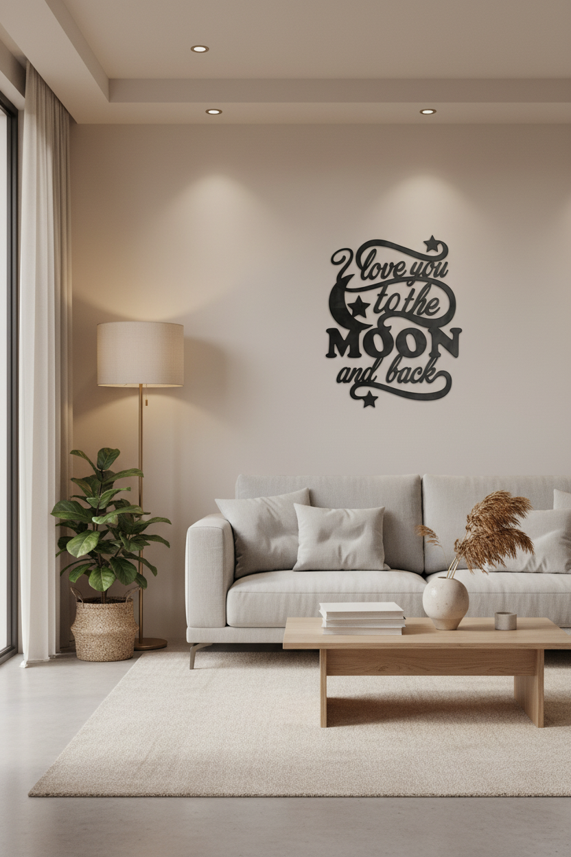 Love You to the Moon and Back — Metal Wall Art Sign | 16 in. x 13 in.