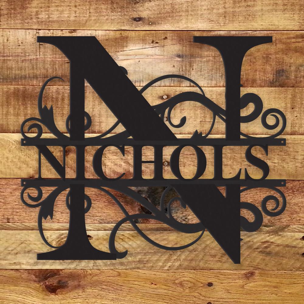 Personalized Family Monogram — Custom Metal Wall Art | 5 Sizes