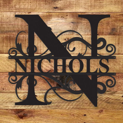 Personalized Family Monogram — Custom Metal Wall Art | 5 Sizes