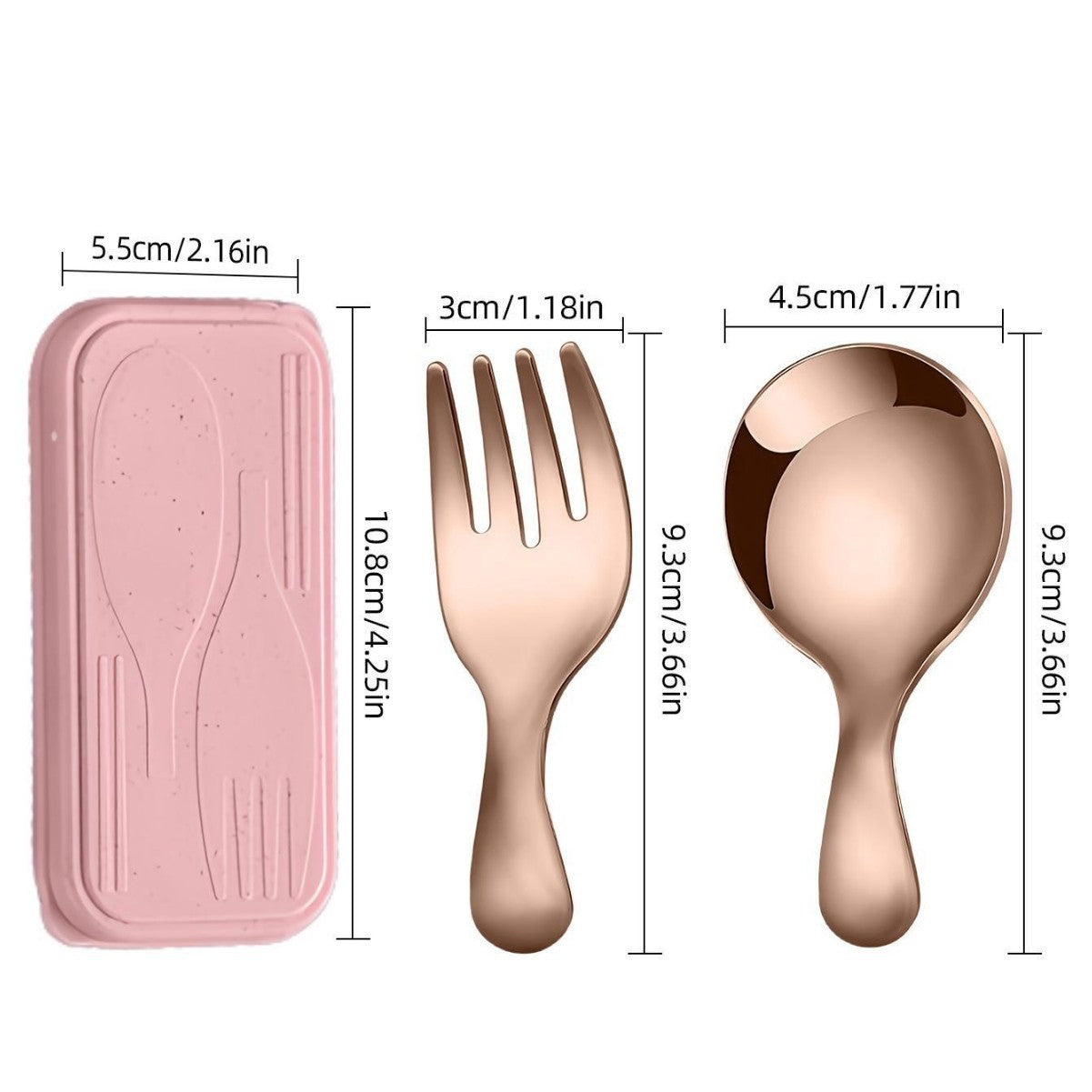 Portable Travel Flatware Set with Case