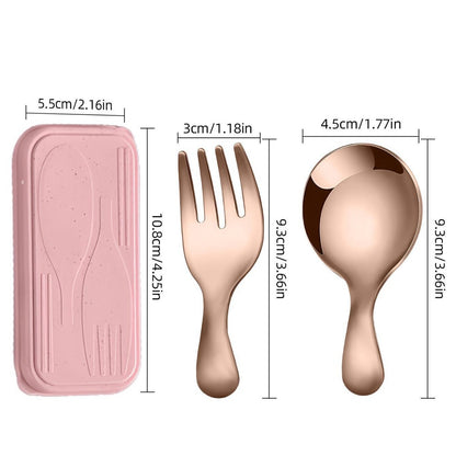 Portable Travel Flatware Set with Case