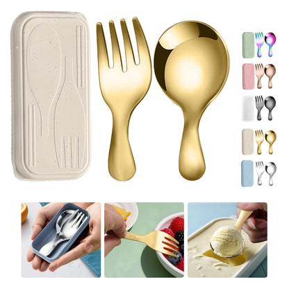Portable Travel Flatware Set with Case