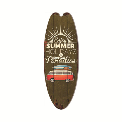 Coastal Surfboard Wooden Wall Hanging