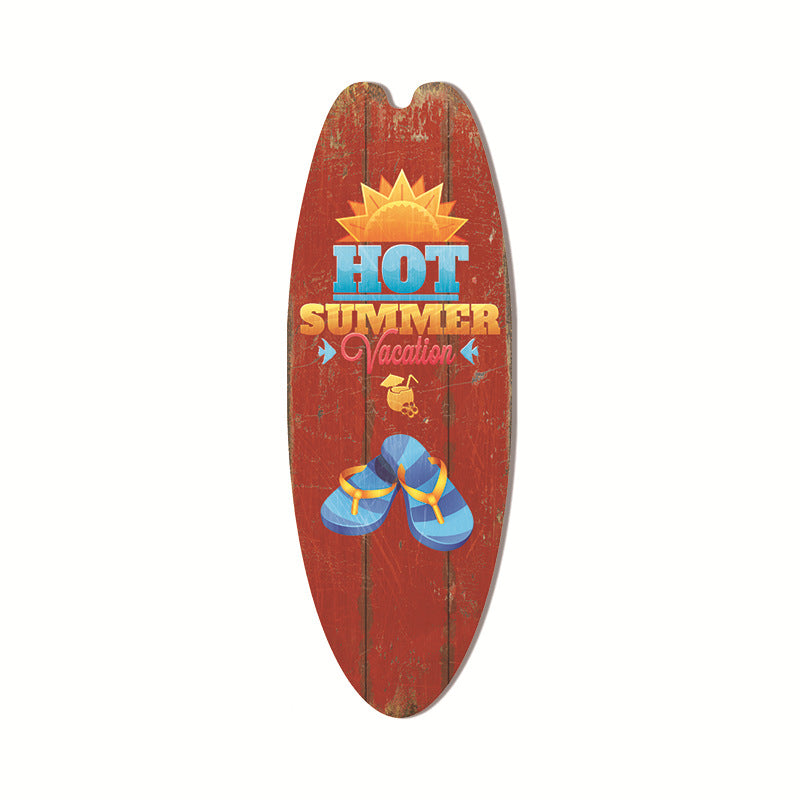 Coastal Surfboard Wooden Wall Hanging