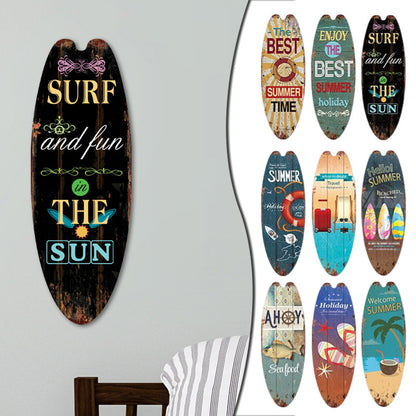 Coastal Surfboard Wooden Wall Hanging