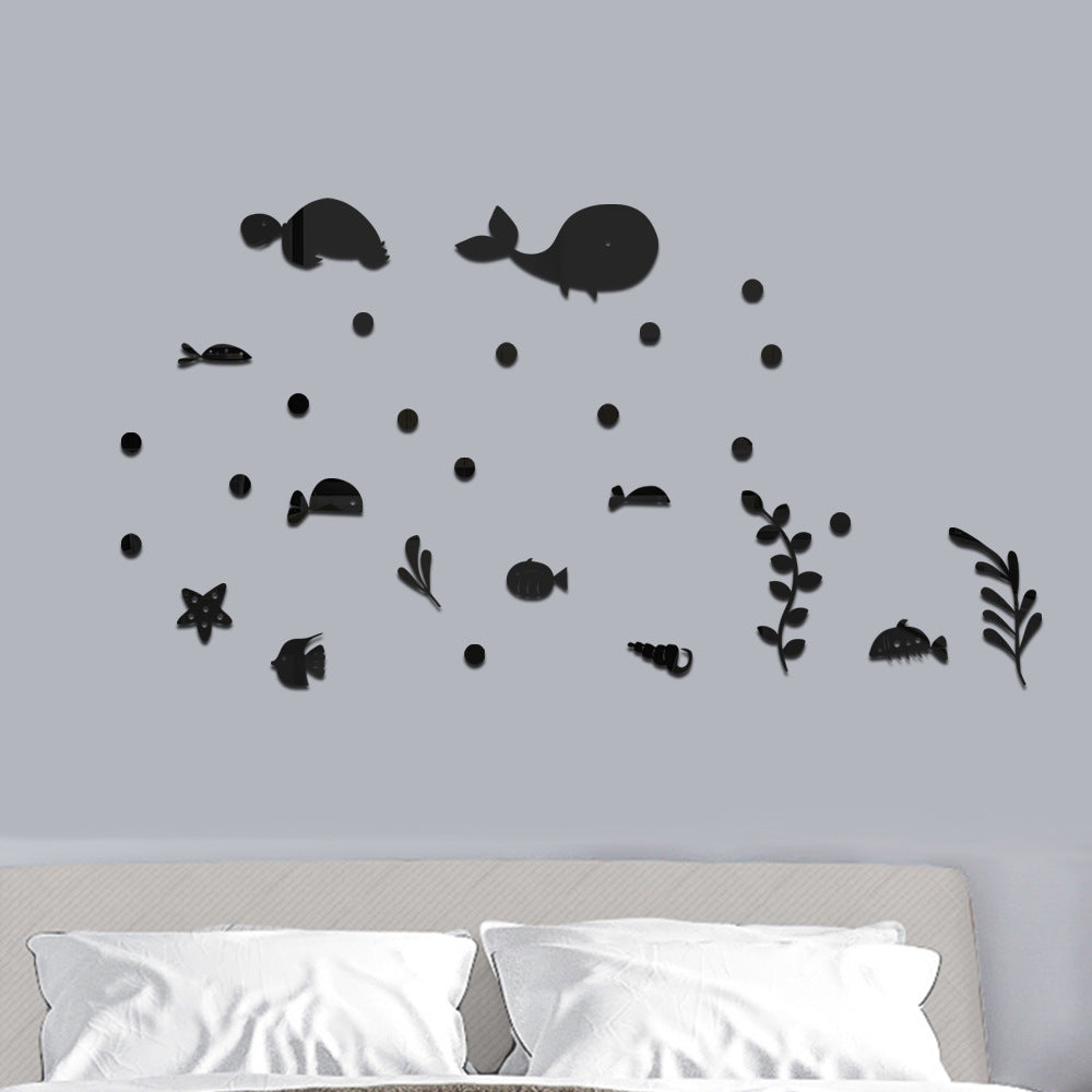 Ocean World Acrylic Mirror Wall Stickers