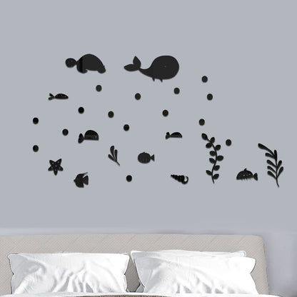 Ocean World Acrylic Mirror Wall Stickers