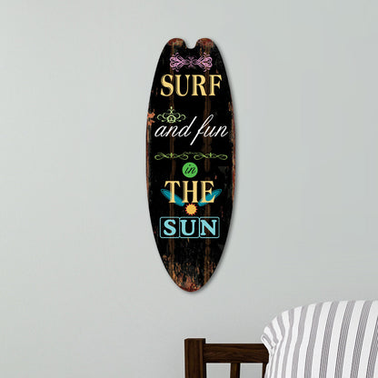 Coastal Surfboard Wooden Wall Hanging