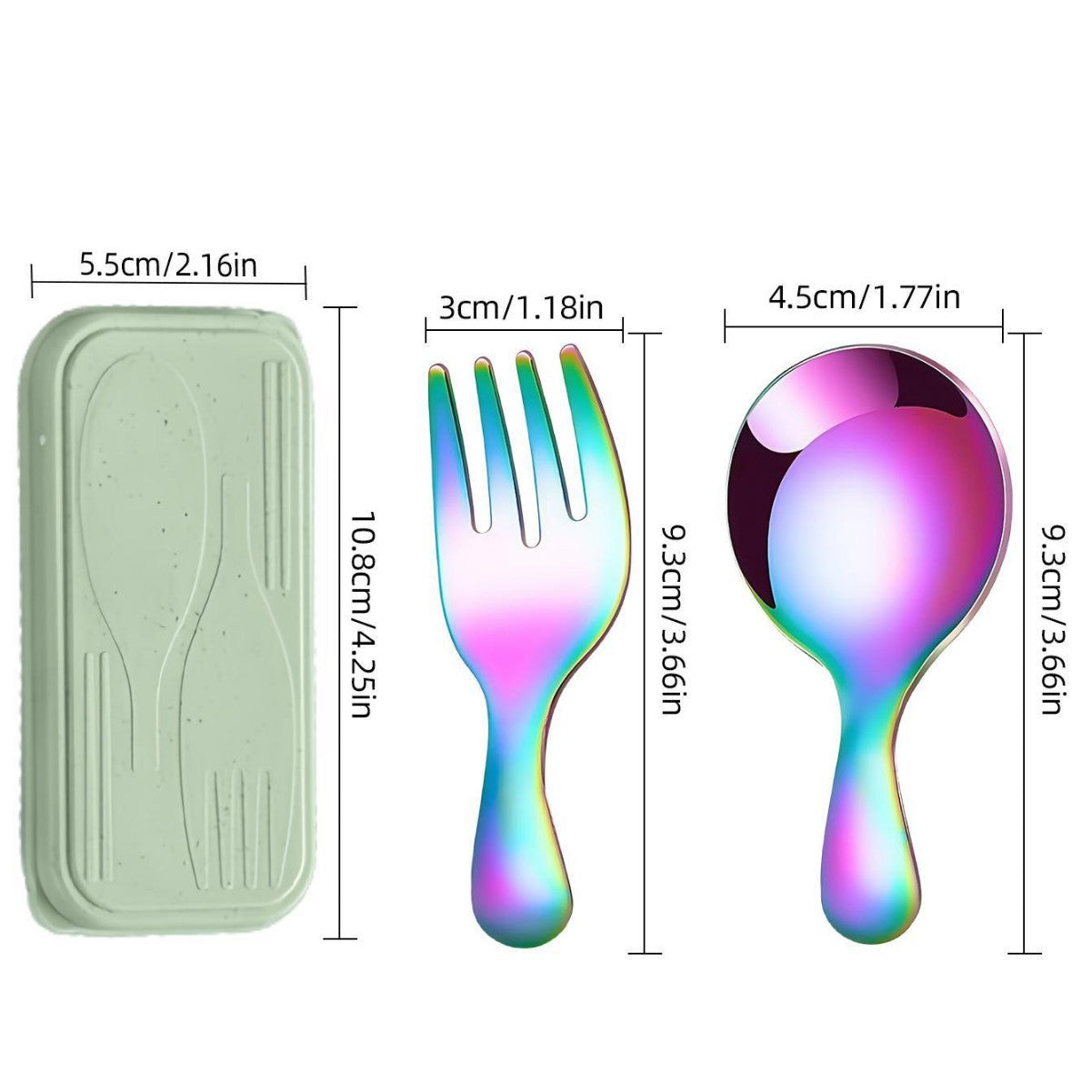 Portable Travel Flatware Set with Case