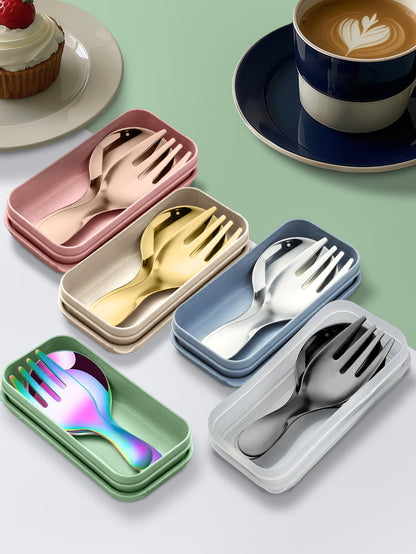 Portable Travel Flatware Set with Case