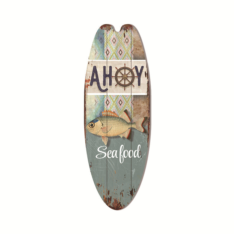 Coastal Surfboard Wooden Wall Hanging