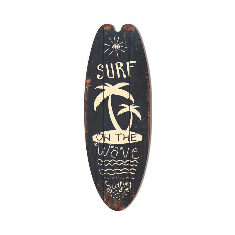 Coastal Surfboard Wooden Wall Hanging