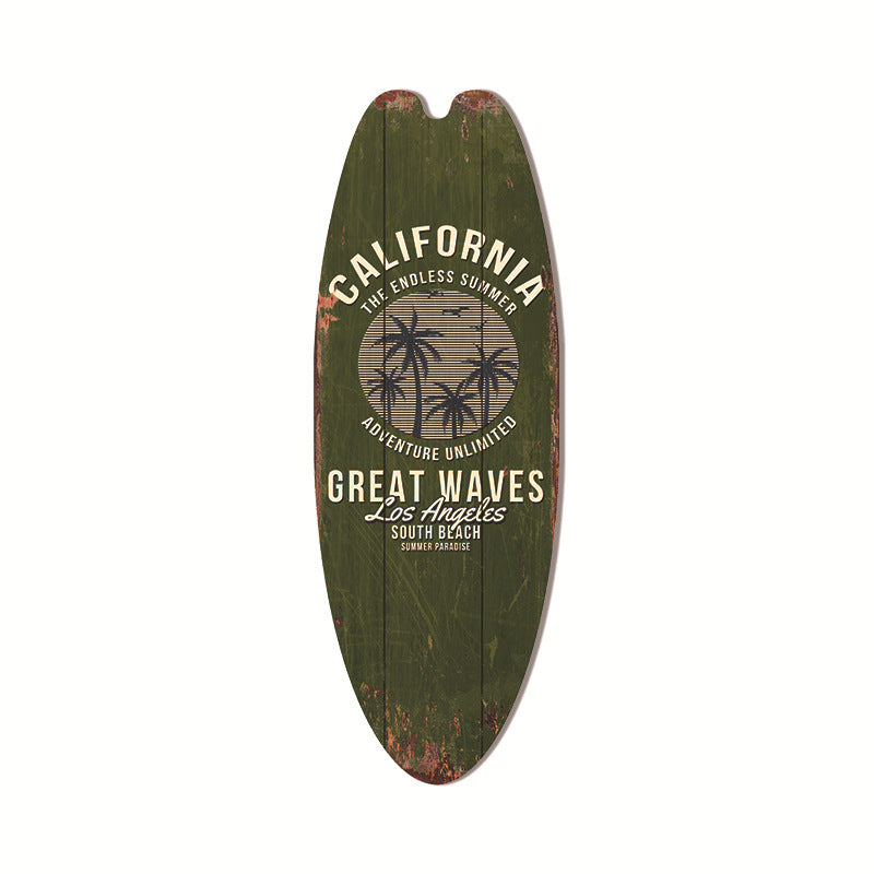 Coastal Surfboard Wooden Wall Hanging