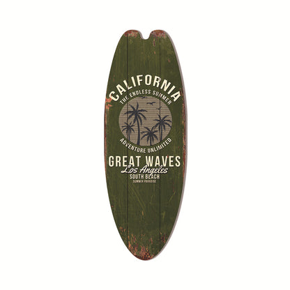 Coastal Surfboard Wooden Wall Hanging