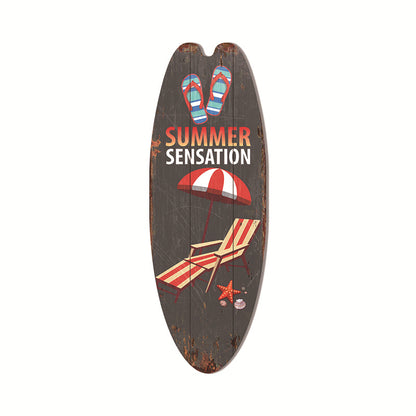 Coastal Surfboard Wooden Wall Hanging