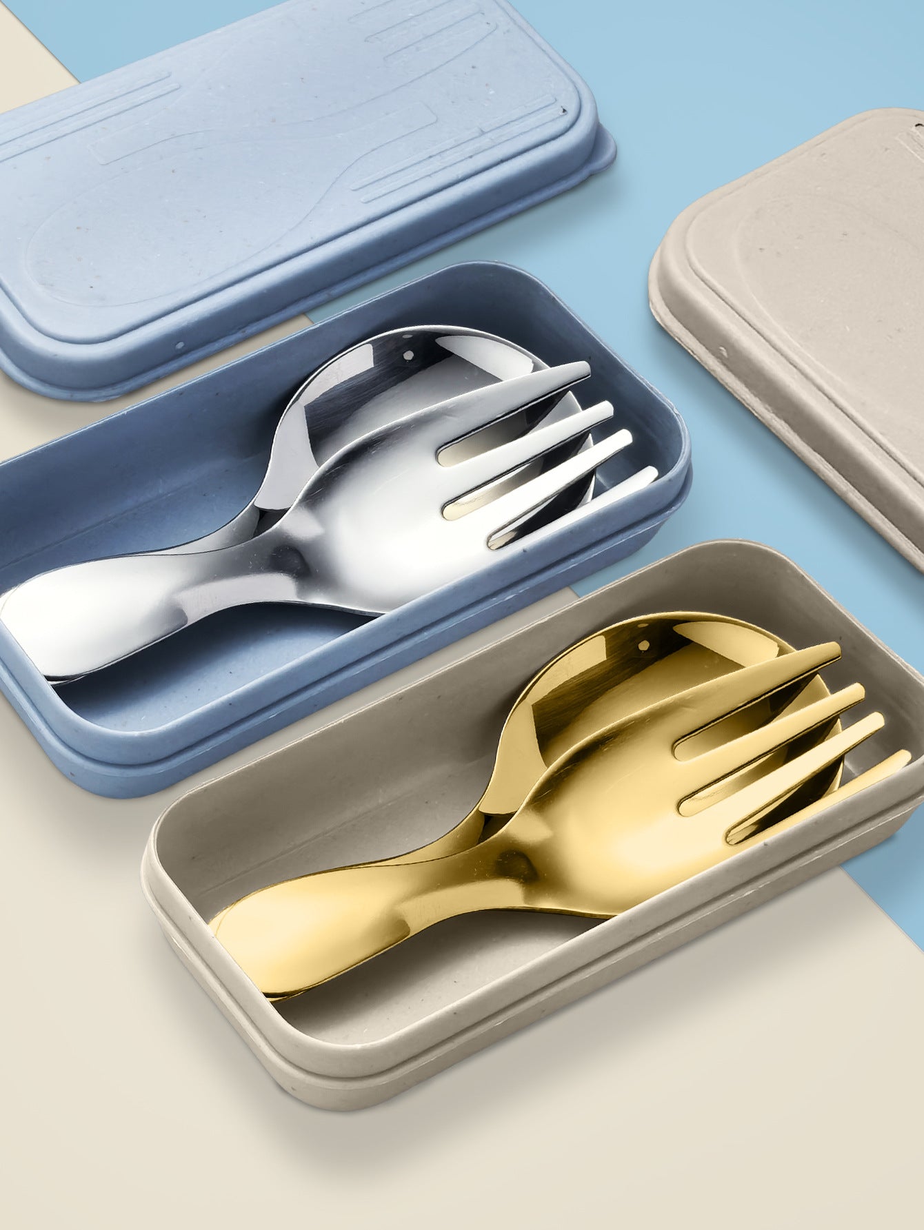 Portable Travel Flatware Set with Case