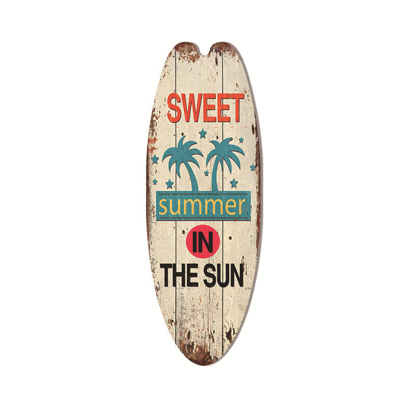 Coastal Surfboard Wooden Wall Hanging