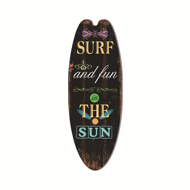 Coastal Surfboard Wooden Wall Hanging